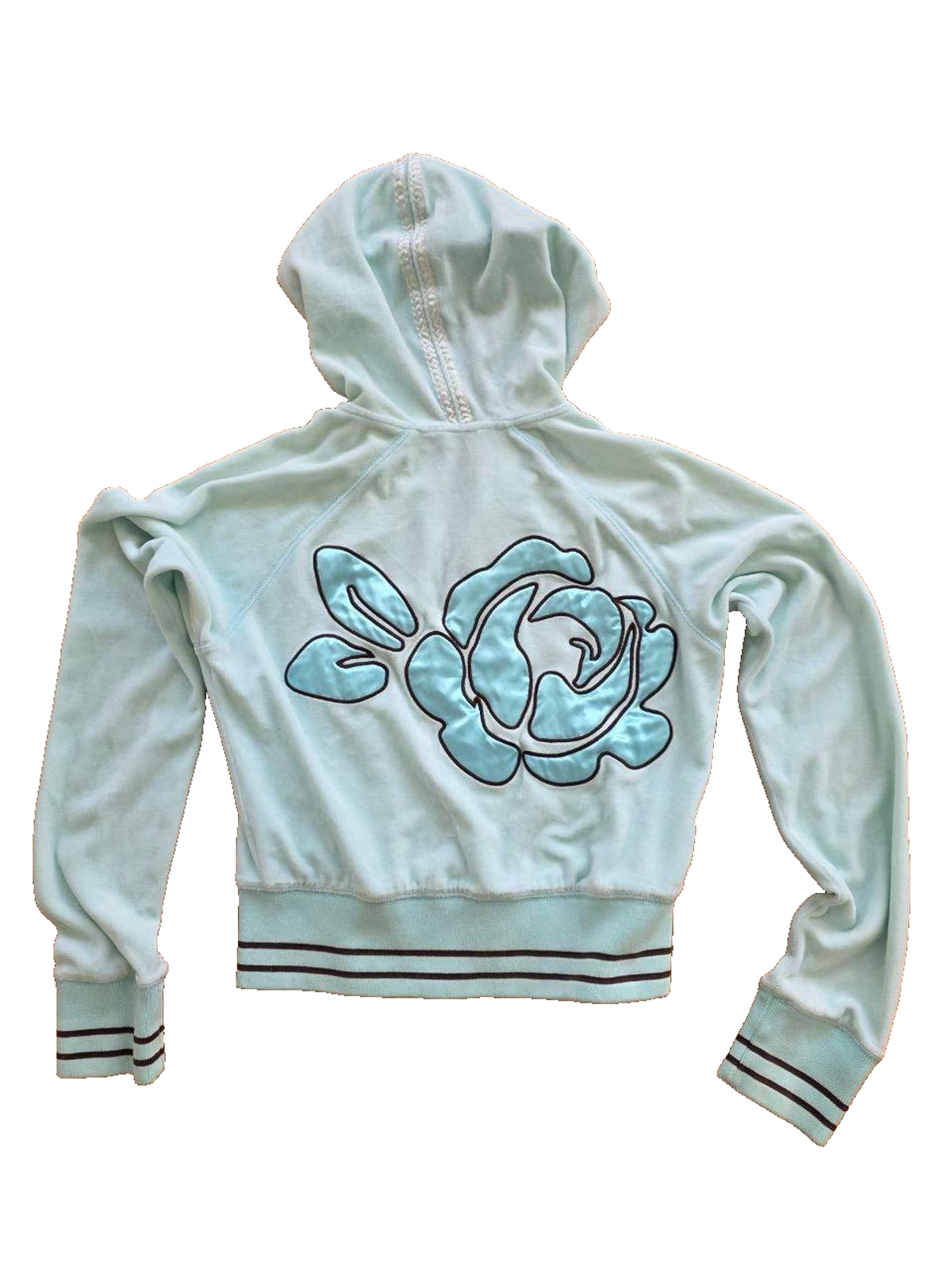 Guess Jeans Floral Long Sleeve Full Zip Hoodie Light Blue S/P A001163
